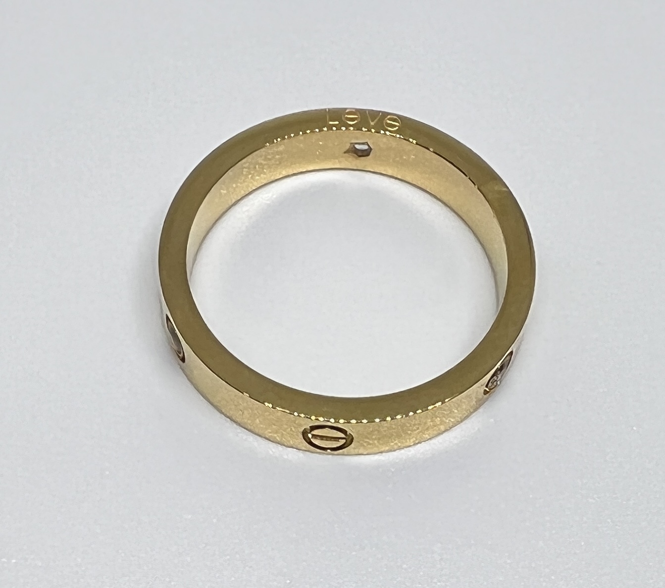 Love Ring 18K Yellow Gold Ring Without Replica Diamonds